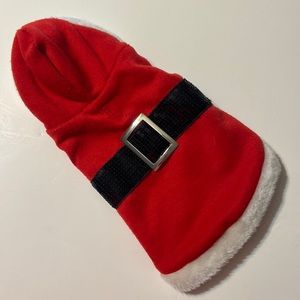 Hooded Christmas Santa Coat Dog or Cat Size XS Pet Holiday Attire